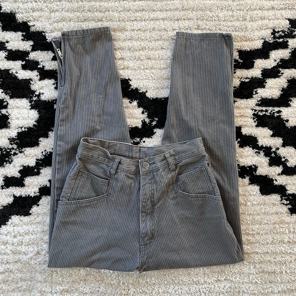1980s Cotton High Waisted Corduroy Trousers